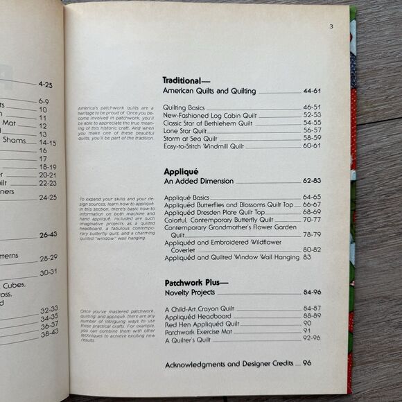 Quilting Pattern Book Better Homes & Gardens Patchwork & Quilting Book 1980 - Picture 3 of 9